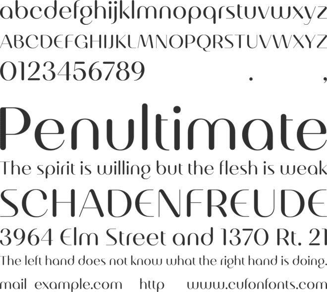 Nearo Rounded font preview