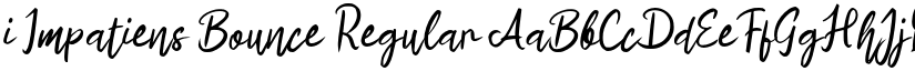 i Impatiens Bounce Regular font