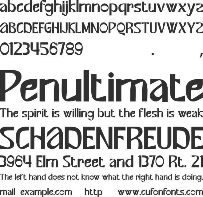 Grasher font preview