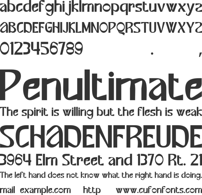 Grasher font preview