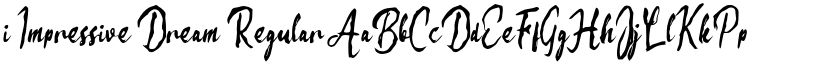 i Impressive Dream Regular font