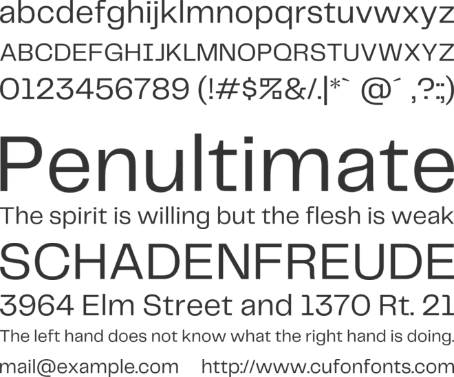 Telegraf font preview