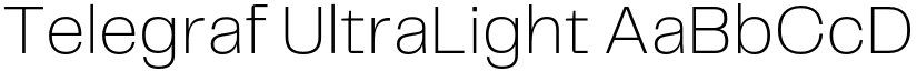 Telegraf UltraLight font