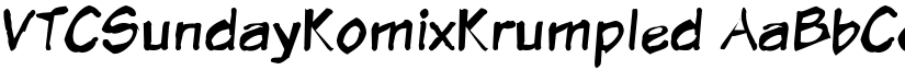 VTCSundayKomixKrumpled font