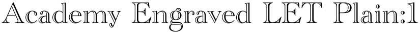 Academy Engraved LET Plain:1.0 font