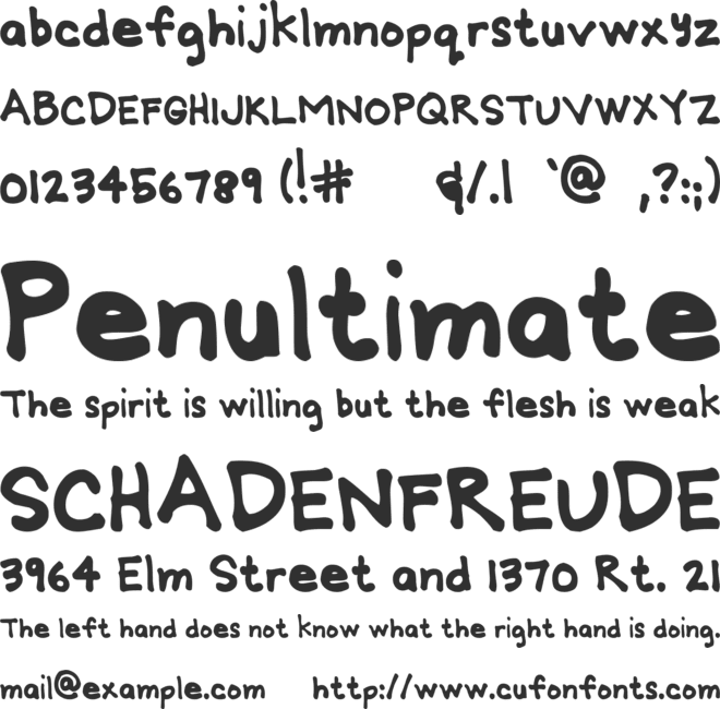 MTF Gridie font preview