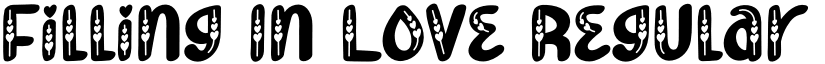 Filling In Love Regular font