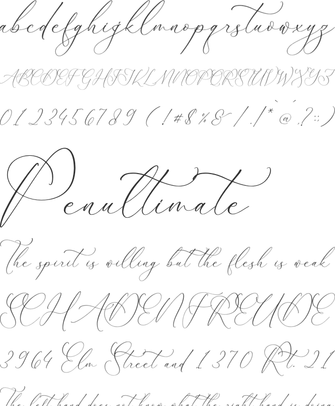 Pemberton Marsden Script font preview