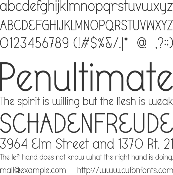 Mourena font preview