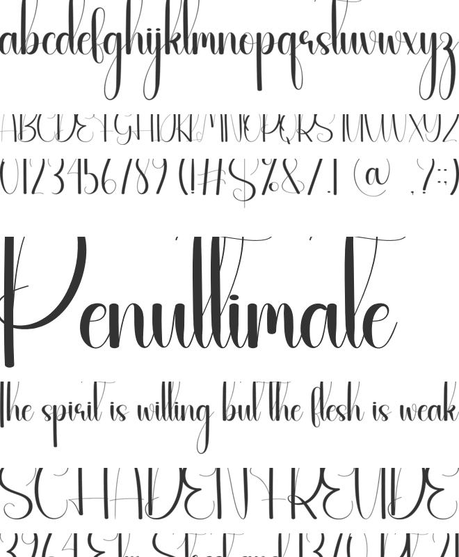 Mountainous font preview