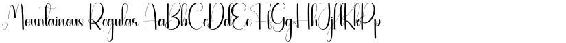 Mountainous Regular font