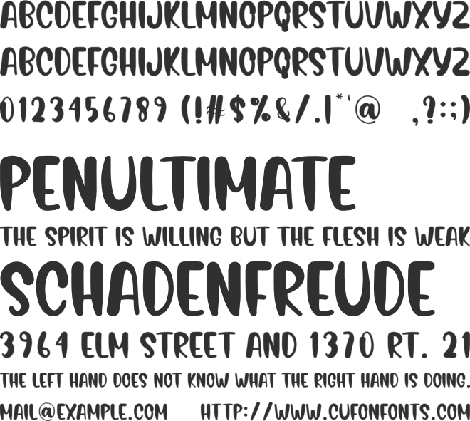 Marbles font preview