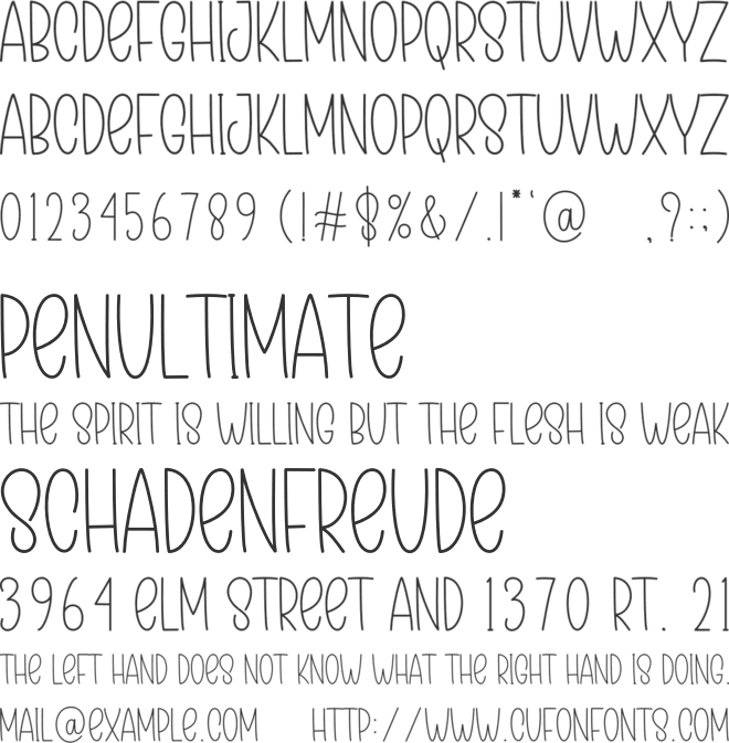 Hilarious font preview