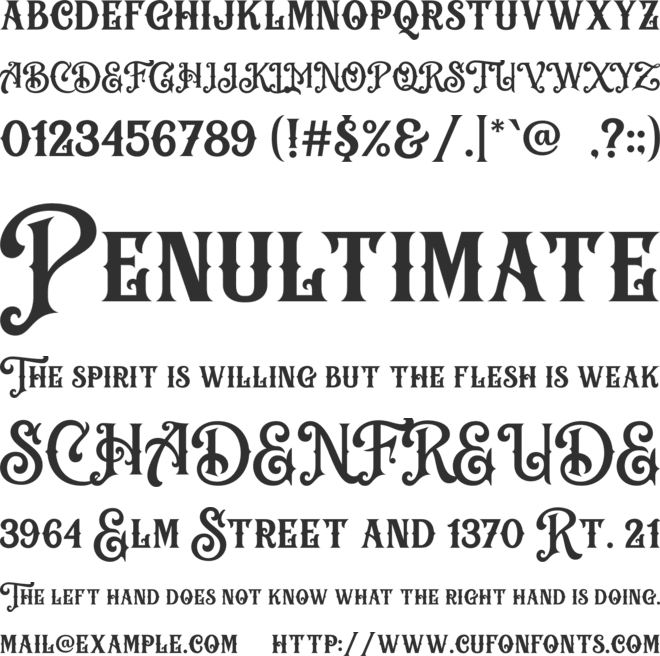 Geovano Display font preview