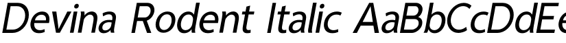 Devina Rodent Italic font