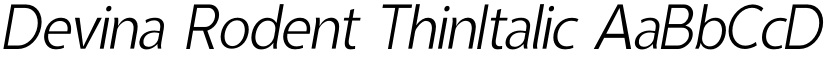Devina Rodent ThinItalic font