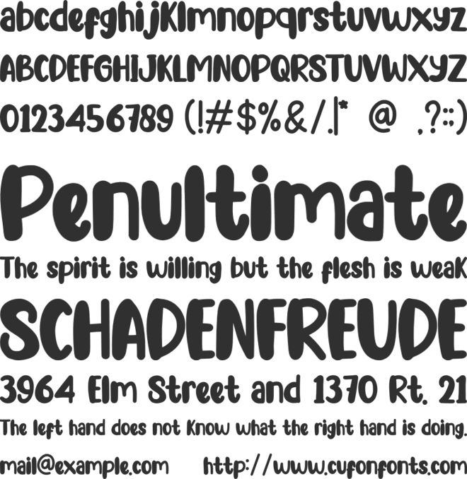 School Candy font preview