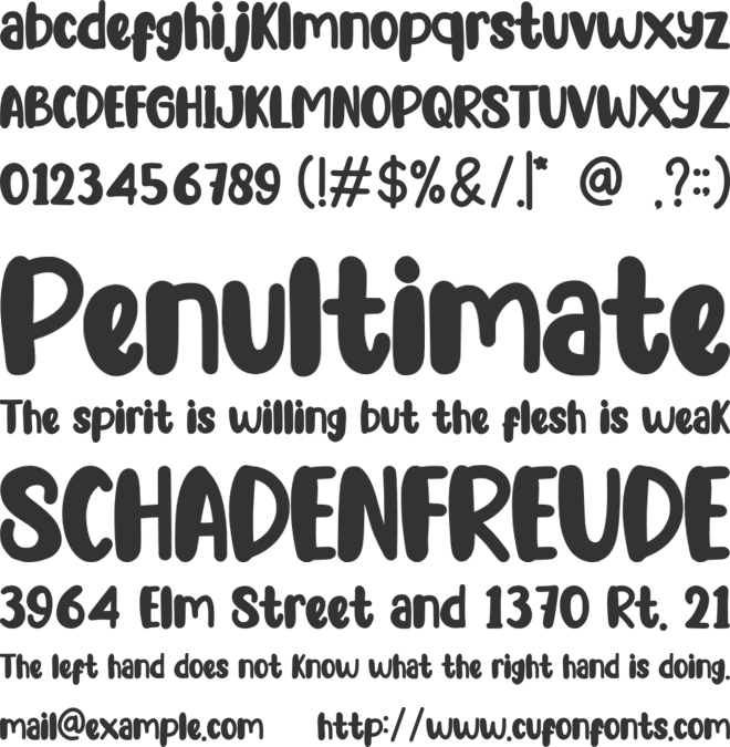 School Candy font preview