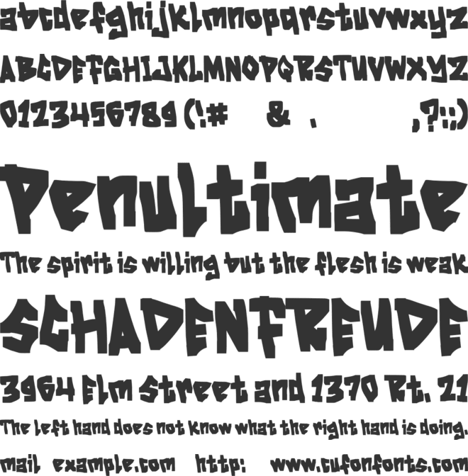 Urban Skate font preview