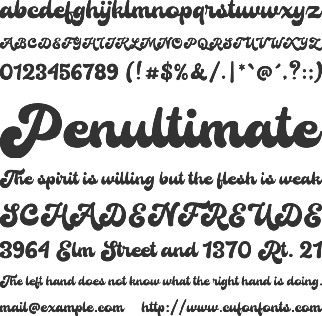 Brenson Charlotte font preview