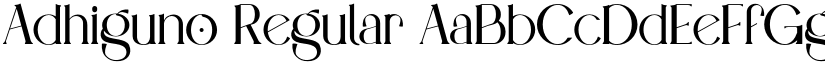 Adhiguno Regular font