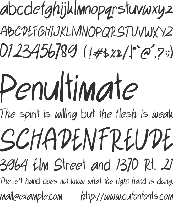 Mailendra font preview