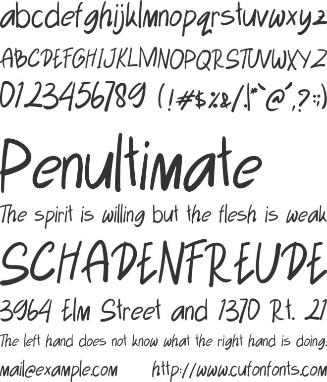 Mailendra font preview