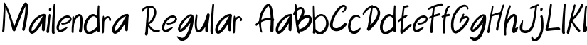Mailendra Regular font