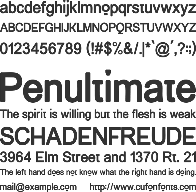 Quickesto font preview