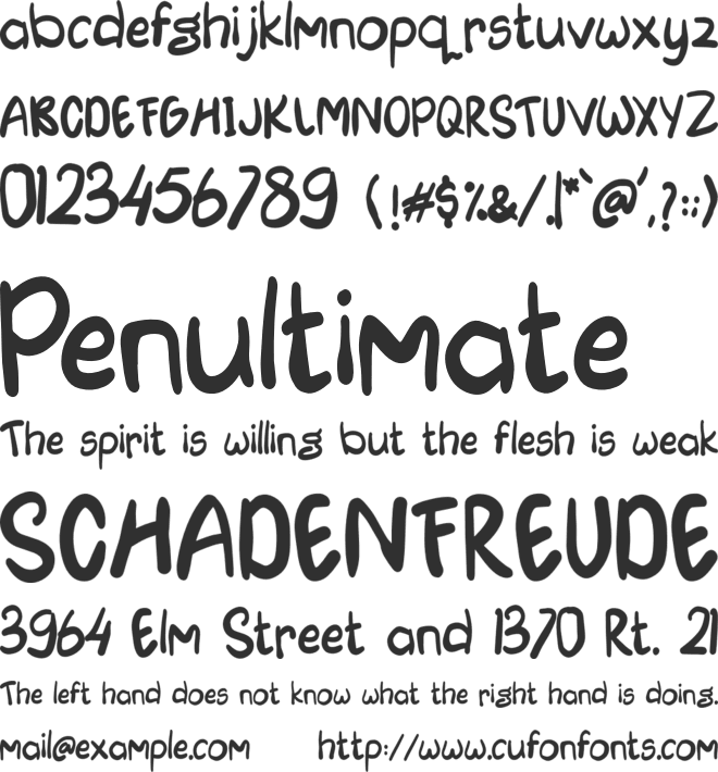 Bluwies font preview