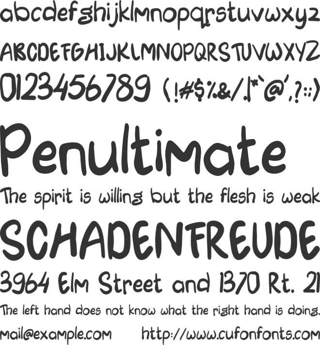 Bluwies font preview