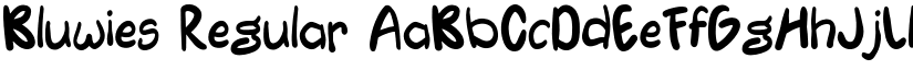 Bluwies Regular font