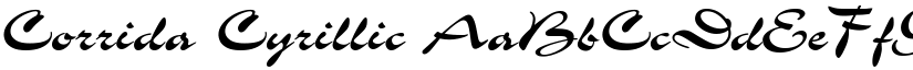 Corrida Cyrillic font