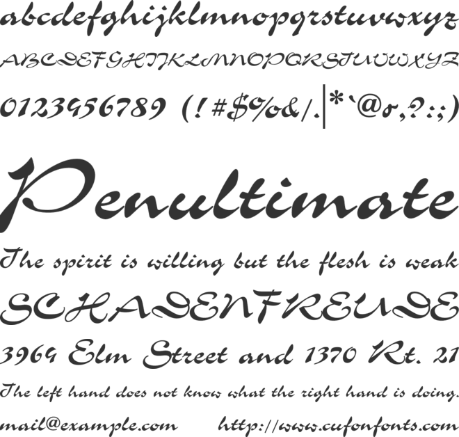 Corrida font preview