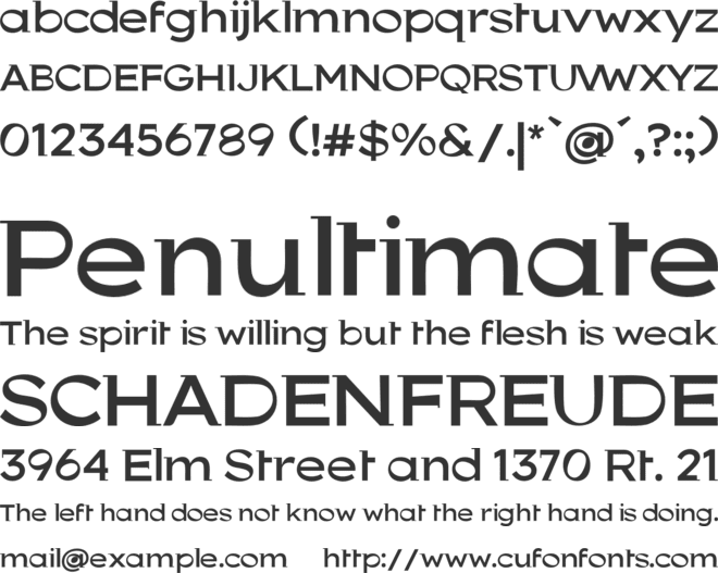 Cacophony font preview