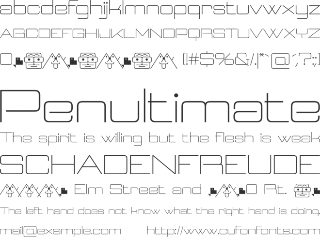 Neospace font preview