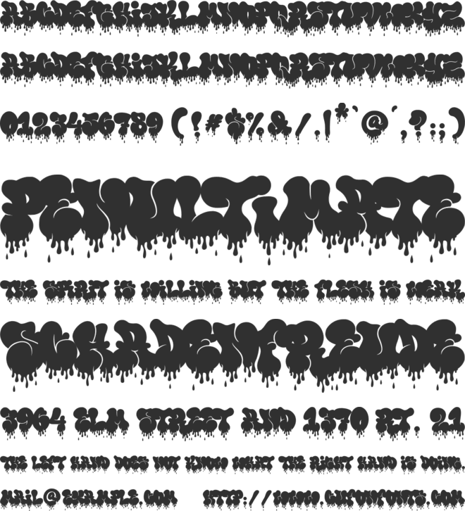 or melted two font preview