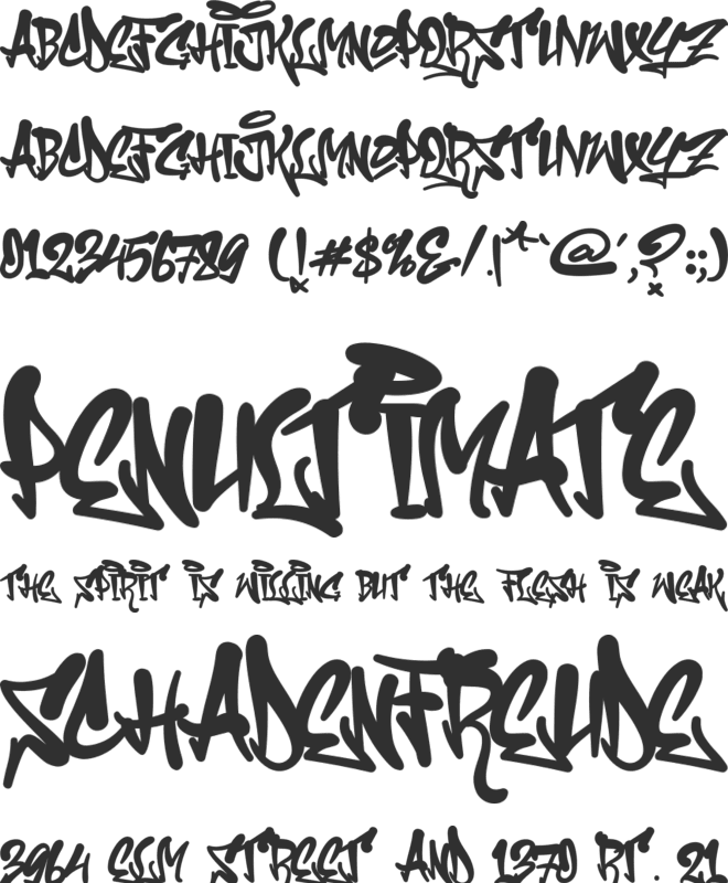Snakehead Graffiti font preview