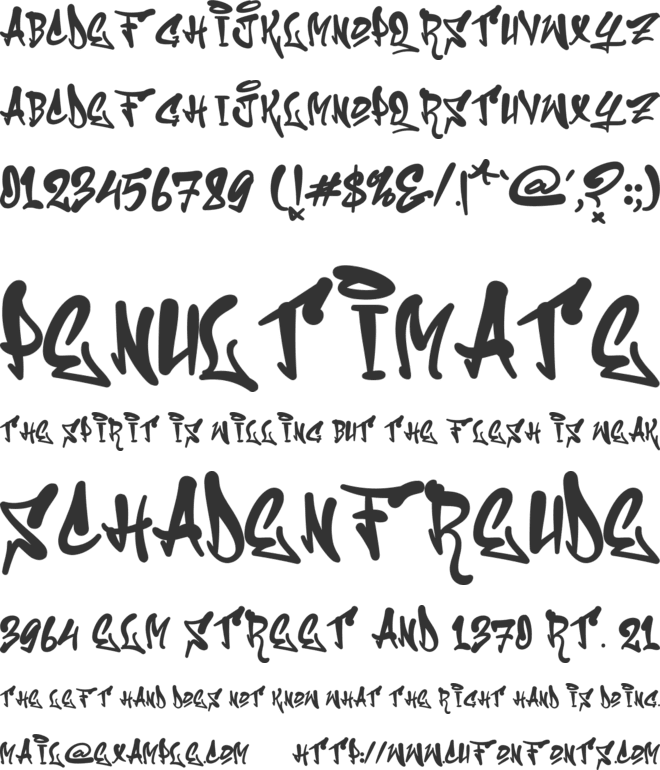 Snakehead Graffiti font preview