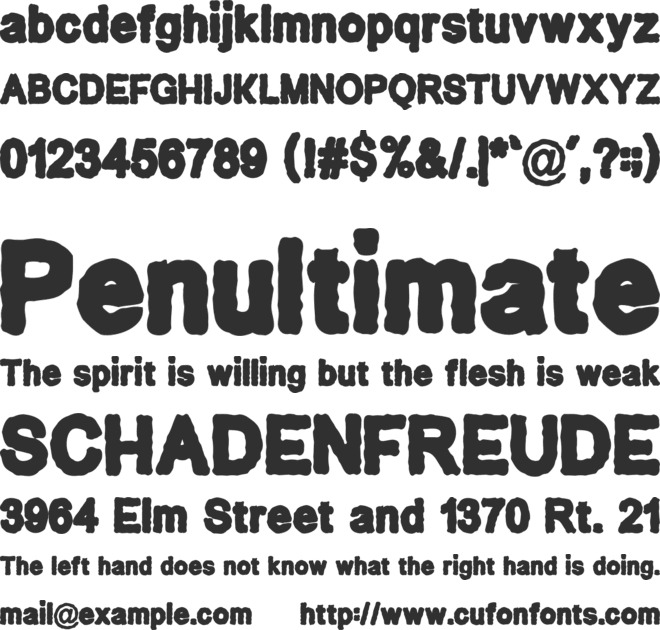 Wrinkly Bean font preview