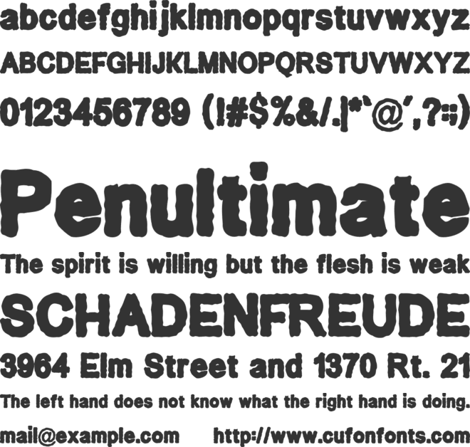 Wrinkly Bean font preview