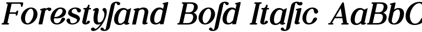 Forestyland Bold Italic font