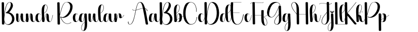 Bunch Regular font