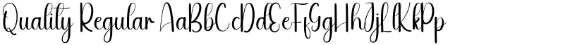 Quality Regular font