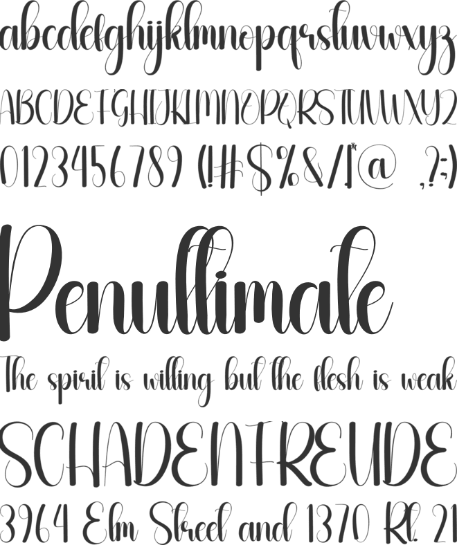 Youngish font preview