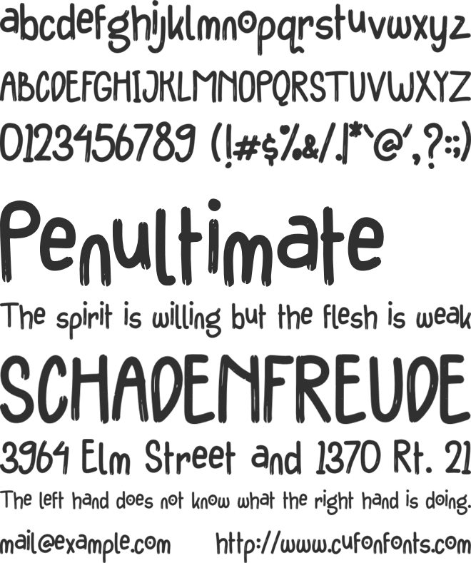 Tahuwalik font preview