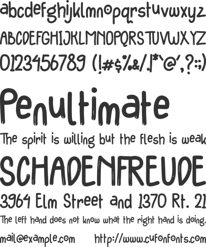 Tahuwalik font preview