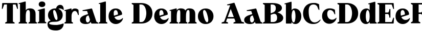 Thigrale Demo font