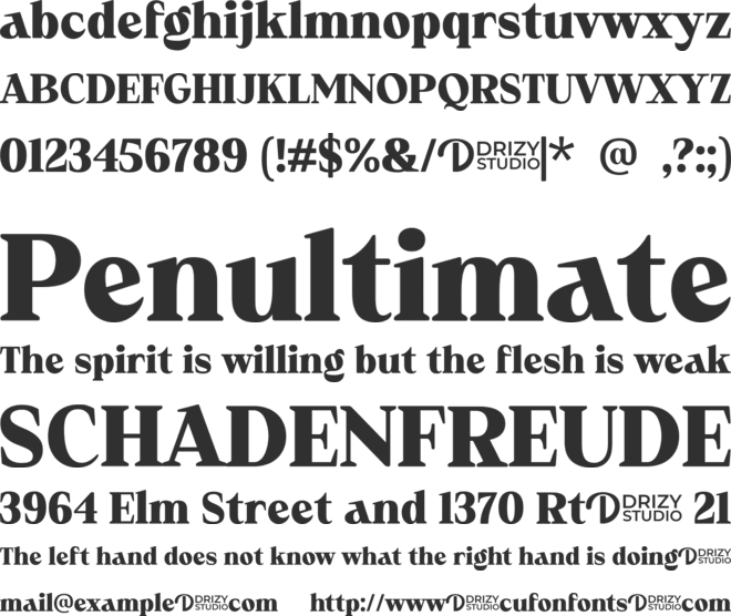 Thigrale font preview