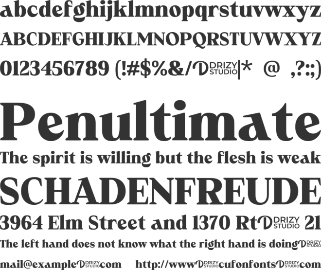 Thigrale font preview